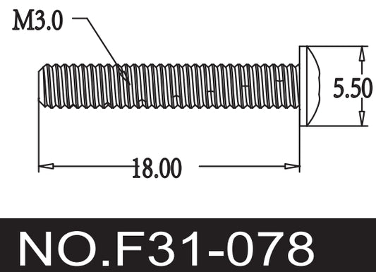 C8822 Standard Parts - F31-077 Hex Socket Head Cap Screw