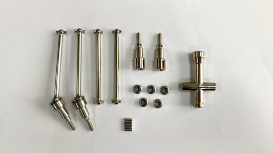 Q130A&B Standard Parts - 6305Metal Front + Rear Drive Shafts（Upgrade Kit）
